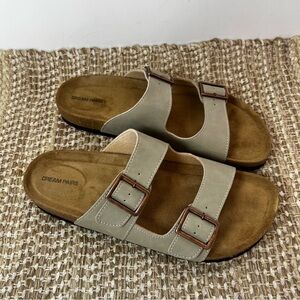 DREAM PAIRS • Women’s Double Strap Slide Sandals • Color: Natural • Size 12 💗